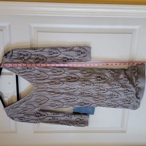 bebe  Gray top med/large fully lined in skin color. Can be worn as mini dress.